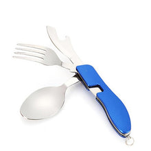 1PC Compact and lightweight Multifunctional Outdoor Folding Travel Camping Utensil Stainless Pocket Spoon Fork#FC28