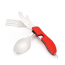 1PC Compact and lightweight Multifunctional Outdoor Folding Travel Camping Utensil Stainless Pocket Spoon Fork#FC28