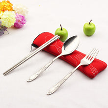 3PC Fork Spoon Travel Picnic Stainless Steel Cutlery Portable Camping #FC28