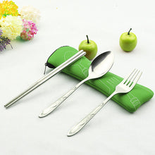 3PC Fork Spoon Travel Picnic Stainless Steel Cutlery Portable Camping #FC28