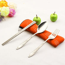 3PC Fork Spoon Travel Picnic Stainless Steel Cutlery Portable Camping #FC28