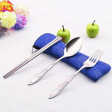 3PC Fork Spoon Travel Picnic Stainless Steel Cutlery Portable Camping #FC28