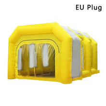 6m Inflatable Oxford Cloth Foldable Spray Paint Booth Tent Commercial Function For Car Closed With Pedestal Window US EU UK Plug