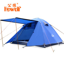 Hewolf Double Layer 3 4 Person Tents Rainproof Waterproof Outdoor Camping Tent Tourist Tent For Hunting Picnic Hiking Camping